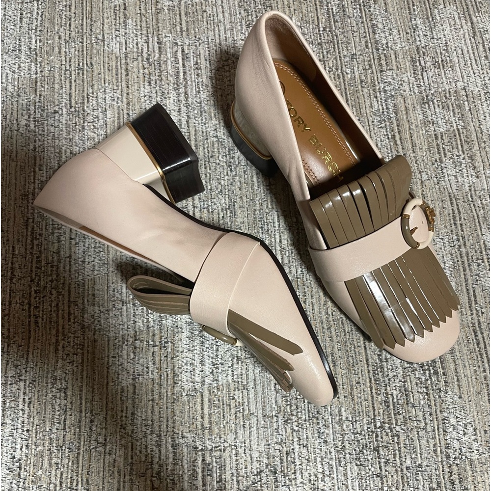 Tory Burch Women's Logo Kiltie Loafer Pumps